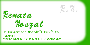 renata noszal business card